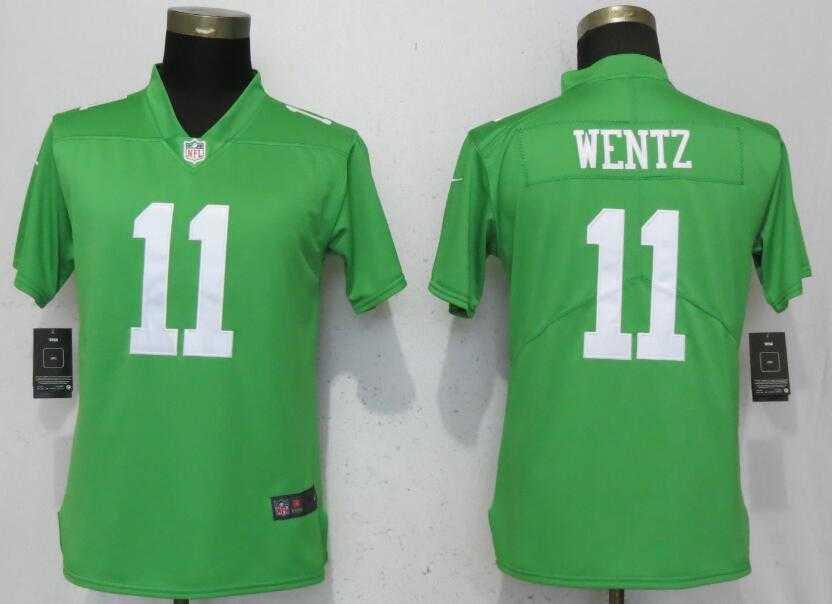 Women Nike Eagles 11 Carson Wentz Green Throwback 2018 Vapor Untouchable Limited Jersey,We sell and wholesale Women Nike Eagles 11 Carson Wentz Green Throwback 2018 Vapor Untouchable Limited Jersey on line form chian!